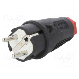 1 pcs x PCE - 0521-SR - Connector: AC supply, male, plug, 2P+PE, 250VAC, 16A, for cable