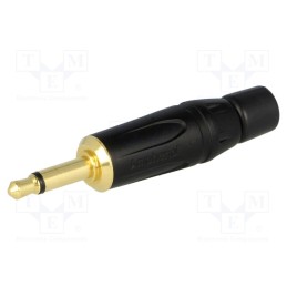 1 pcs x AMPHENOL - KM2PB-AU - Plug, Jack 3,5mm, male, mono, ways: 2, straight, for cable, black