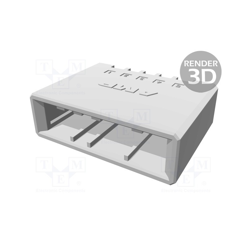 1 pcs x TE Connectivity - 1-178315-5 - Socket, wire-board, male, Dynamic D-3100S, 3.81mm, PIN: 5, 250V, 12A