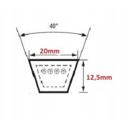 Belt 20x12 5 2050 bison standard green