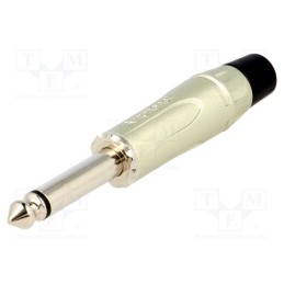 1 pcs x AMPHENOL - ACPM-KN - Plug, Jack 6,3mm, male, mono, ways: 2, straight, for cable, grey