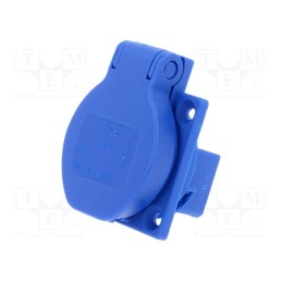 1 pcs x PCE - 1050-0BS - Connector: AC supply, socket, 2P+PE, 250VAC, 16A, blue, PIN: 3