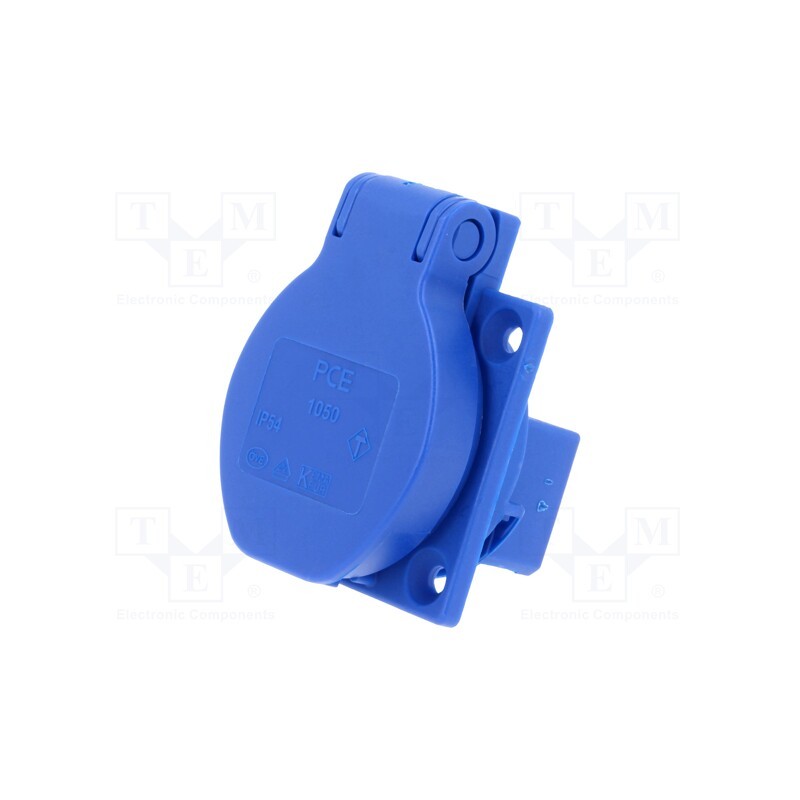 1 pcs x PCE - 1050-0BS - Connector: AC supply, socket, 2P+PE, 250VAC, 16A, blue, PIN: 3