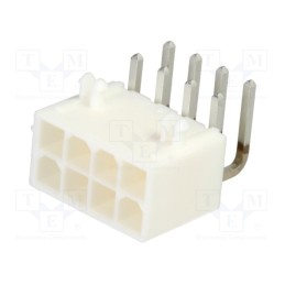 1 pcs x MOLEX - 39301082 - Socket, wire-board, male, Mini-Fit Jr, 4.2mm, PIN: 8, THT, PCB snap