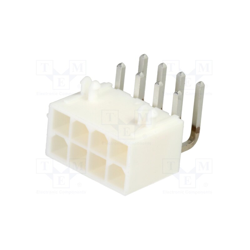 1 pcs x MOLEX - 39301082 - Socket, wire-board, male, Mini-Fit Jr, 4.2mm, PIN: 8, THT, PCB snap
