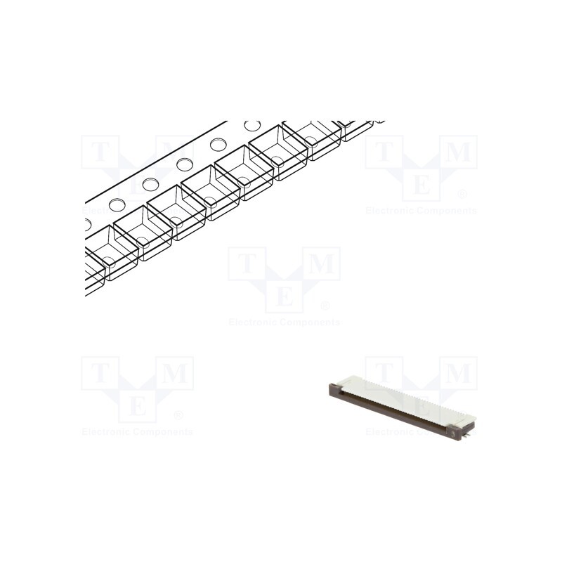 1 pcs x MOLEX - 541044033 - Connector: FFC/FPC, horizontal, PIN: 40, top contacts,ZIF, SMT