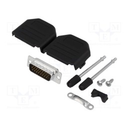 1 pcs x ENCITECH - DPPK15-BK-HDP-K - D-Sub HD, PIN: 26, plug, male, soldering, for cable