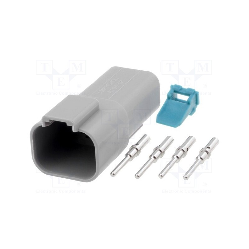 1 pcs x AMPHENOL - AT04-4P-KIT01 - Connector: wire-wire, AT, male, plug, for cable, PIN: 4, crimped