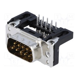 1 pcs x HARTING - 9651226801 - D-Sub, PIN: 9, socket, male, angled 90°, THT, M3