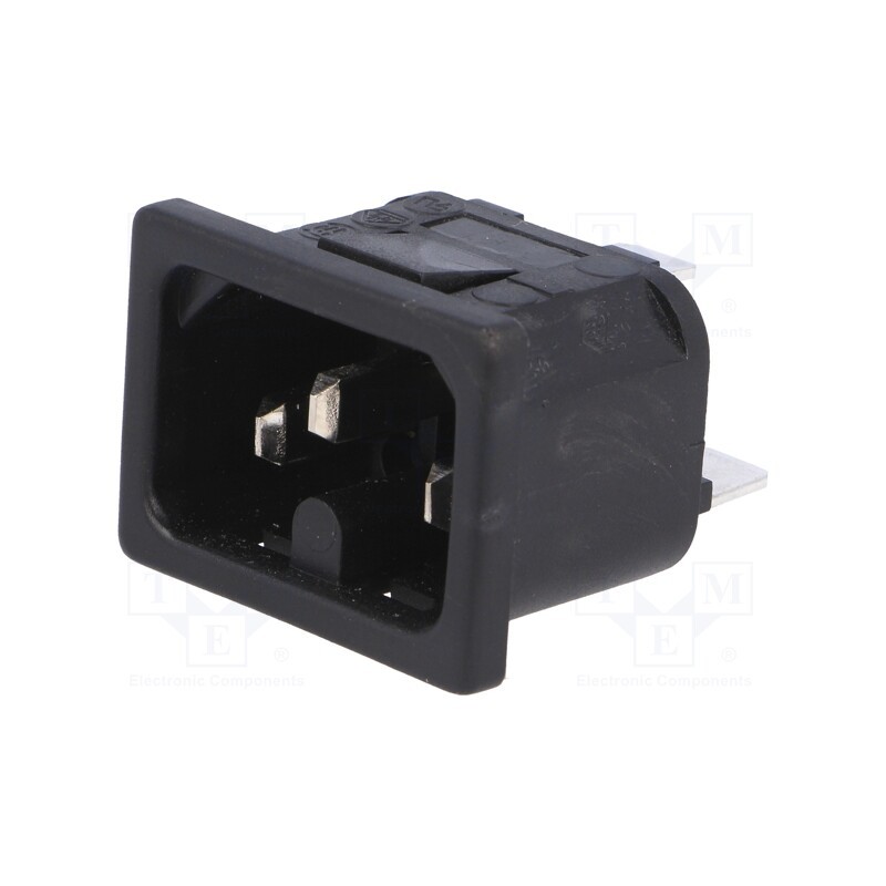 1 pcs x BULGIN - PX0595/20/63 - Connector: AC supply, socket, male, 10A, 250VAC, IEC 60320, UL94V-0