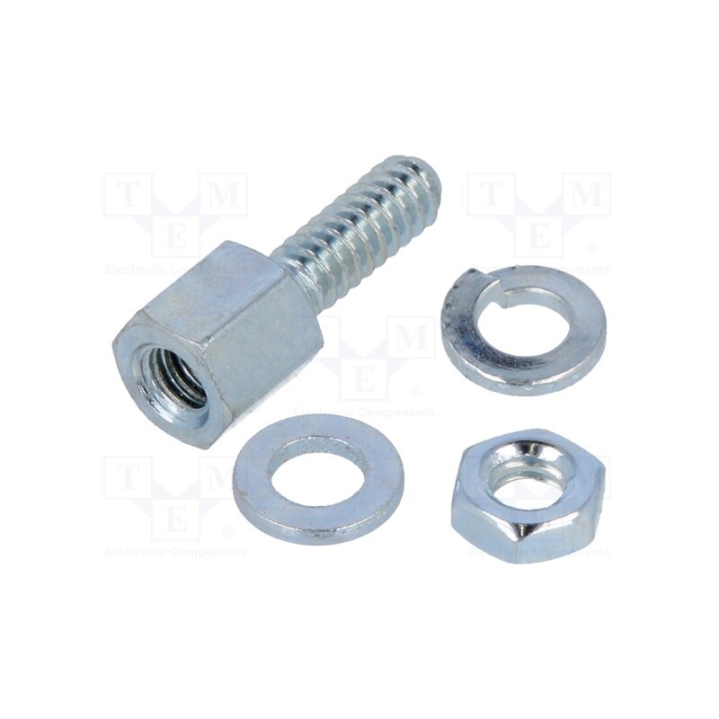 1 pcs x TE Connectivity - 5205817-4 - Set of screws for D-Sub, Thread len: 7.9mm, Thread: UNC 4-40