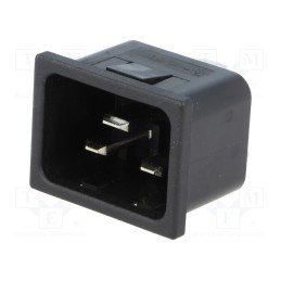 1 pcs x BULGIN - PF0598/15/63 - Connector: AC supply, socket, male, 16A, 250VAC, IEC 60320, C20 (I)