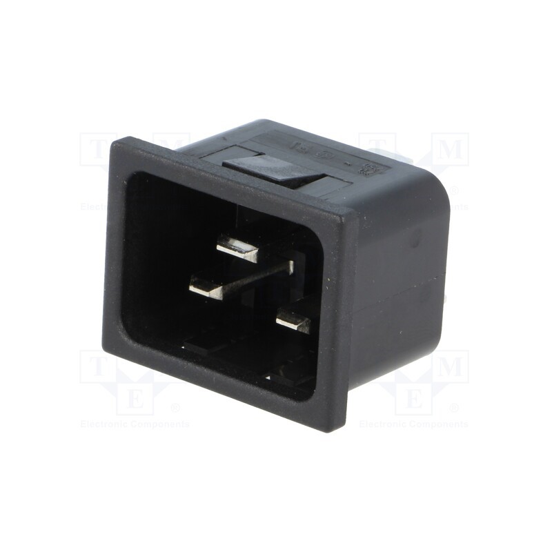 1 pcs x BULGIN - PF0598/15/63 - Connector: AC supply, socket, male, 16A, 250VAC, IEC 60320, C20 (I)