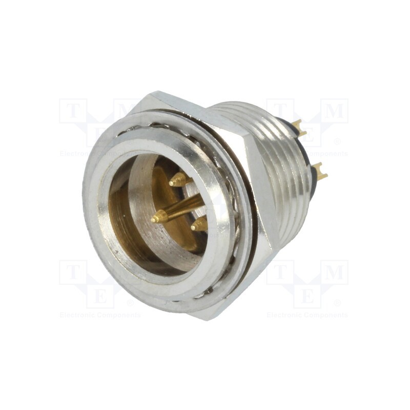 1 pcs x AMPHENOL - AG3MCC - Socket, XLR mini, male, PIN: 3, soldering, 5A, 0.5mm2