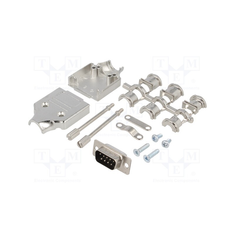 1 pcs x ENCITECH - 6355-0005-01 - D-Sub, PIN: 9, plug, male, straight, soldering, for cable, black