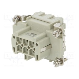 1 pcs x TE Connectivity - HE-006-FC - Connector: HDC, female, HE, PIN: 6, 6+PE, size 3, w/o contacts, 16A