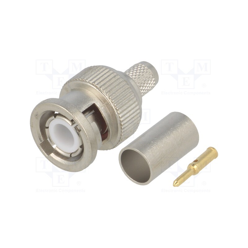 1 pcs x TELEGu00c4RTNER - J01000A0049 - Plug, BNC, male, straight, 50Ω, crimped, for cable, PTFE