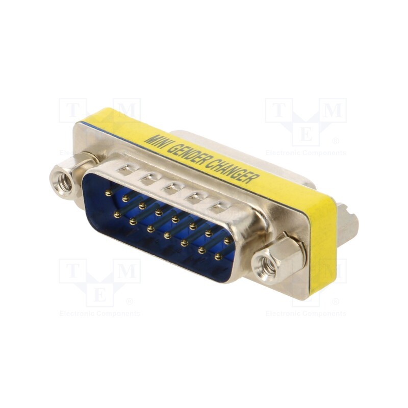 1 pcs x CONNFLY - DS1082-02-15M8LNDS - Transition: adapter, D-Sub 15pin male,D-Sub 15pin female