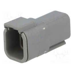 1 pcs x DEUTSCH - DTM04-6P - Connector: wire-wire, DTM, male, plug, for cable, PIN: 6, grey, IP68