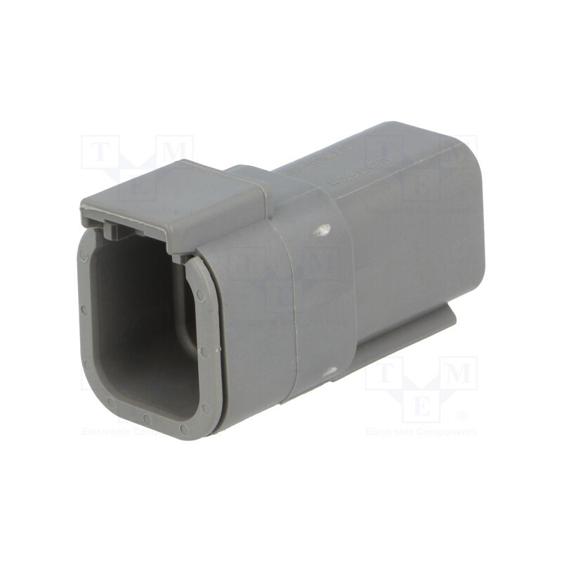 1 pcs x DEUTSCH - DTM04-6P - Connector: wire-wire, DTM, male, plug, for cable, PIN: 6, grey, IP68