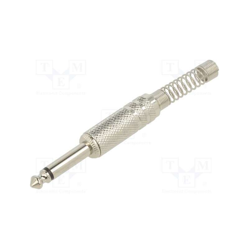1 pcs x CLIFF - P1C (FM1002) - Plug, Jack 6,3mm, male, mono, ways: 2, straight, for cable, 6.4mm