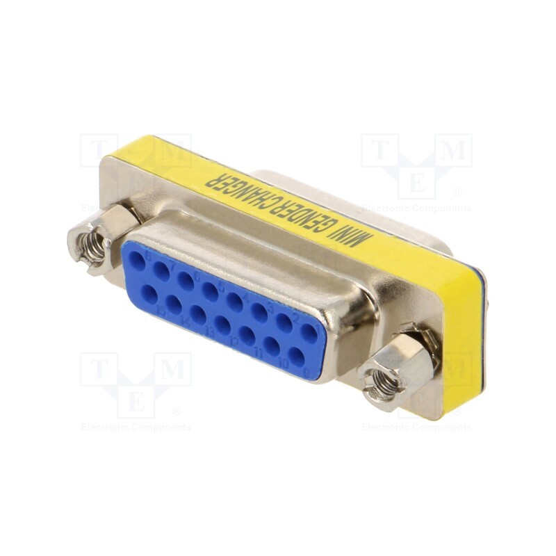 1 pcs x CONNFLY - DS1082-02-15F8LNCC - Transition: adapter, D-Sub 15pin female,both sides