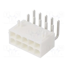 1 pcs x MOLEX - 39300100 - Socket, wire-board, male, Mini-Fit Jr, 4.2mm, PIN: 10, THT, PCB snap