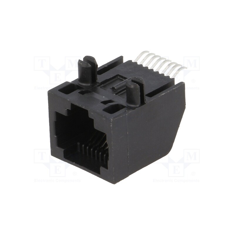 1 pcs x TE Connectivity - 5555764-1 - Socket, RJ45, PIN: 8, Layout: 8p8c, on PCBs, SMT