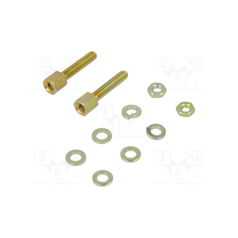 1 pcs x TE Connectivity - 5207719-1 - Set of screws for D-Sub, UNC 4-40, Thread len: 14.22mm, L: 19mm