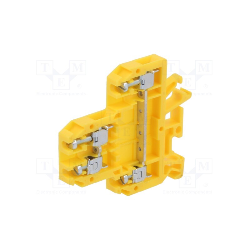 1 pcs x POKu00d3J - A00-0001 - Splice terminal: rail, 0.5÷4mm2, ways: 2, terminals: 4, yellow, 690V