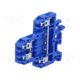 1 pcs x POKu00d3J - A00-0006 - Splice terminal: rail, 0.5÷4mm2, ways: 2, terminals: 4, blue, 690V