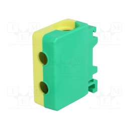 1 pcs x PAWBOL - E.4119 - Splice terminal: rail, 50mm2, ways: 1, terminals: 2, yellow-green
