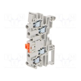 1 pcs x TE Connectivity - 1SNK506316R0000 (ZS6-S-4S-T2) - Splice terminal: rail, 0.2÷6mm2, ways: 1, terminals: 2, grey, SNK