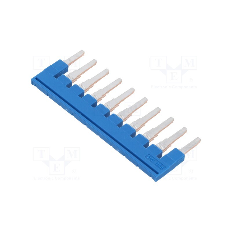 1 pcs x PHOENIX CONTACT - 3032198 - Comb bridge, ways: 10, blue, Width: 6mm, UL94V-0