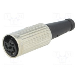 1 pcs x DELTRON - 600-0510 - Plug, DIN, female, PIN: 5, Layout: 240°, straight, for cable, 34V, 2A