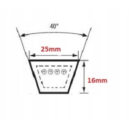 Belt 25x16 1731 bison standard green