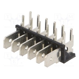 1 pcs x KEYSTONE - 7806 - Terminal: spade terminal strip, 6.4mm, 0.8mm, THT, brass, tinned