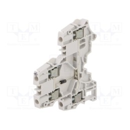 1 pcs x TE Connectivity - 1SNK505214R0000 (ZS4-D-CH-UD) - Splice terminal: rail, 0.2÷4mm2, ways: 2, terminals: 4, grey, SNK