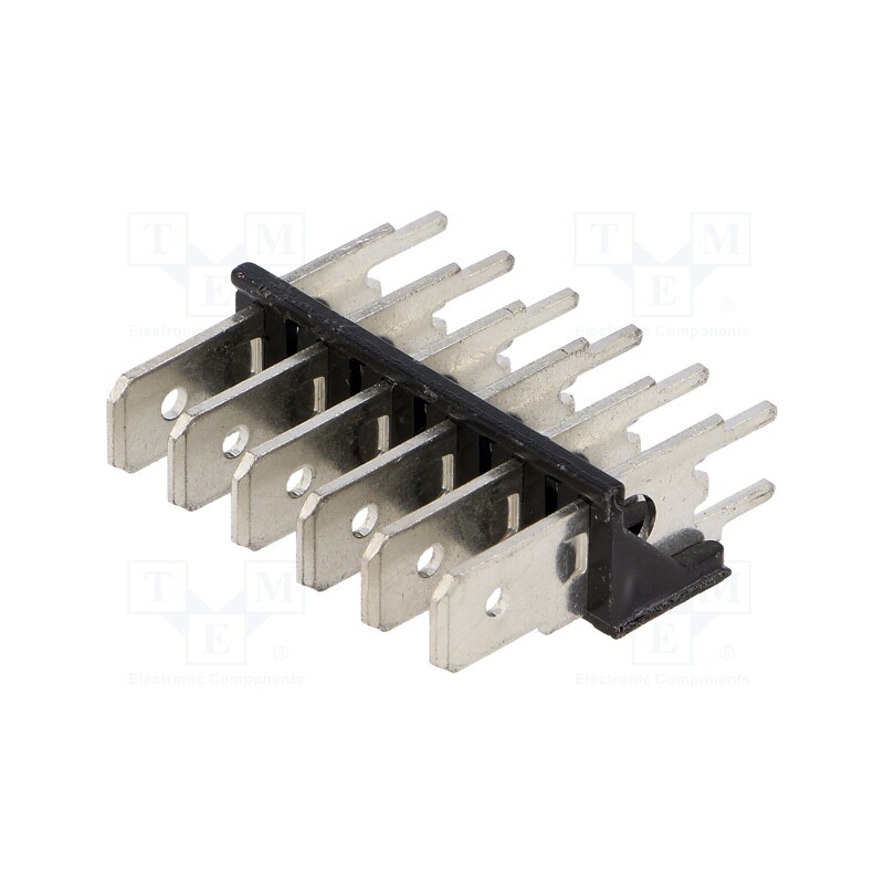 1 pcs x KEYSTONE - 7816 - Terminal: spade terminal strip, 6.3mm, 0.8mm, THT, brass, tinned