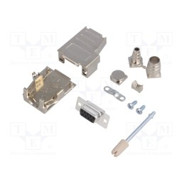 1 pcs x ENCITECH - DSSK09-M-DBS-K - D-Sub, PIN: 9, plug, female, soldering, for cable, black