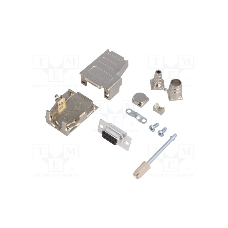 1 pcs x ENCITECH - DSSK09-M-DBS-K - D-Sub, PIN: 9, plug, female, soldering, for cable, black