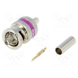 1 pcs x BELDEN - 1855ABHD3 - Plug, BNC, male, 75Ω, B1855A, crimped, for cable, gold-plated