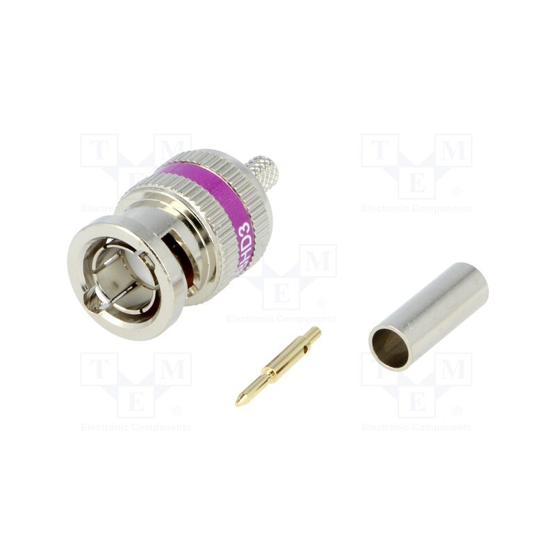 1 pcs x BELDEN - 1855ABHD3 - Plug, BNC, male, 75Ω, B1855A, crimped, for cable, gold-plated