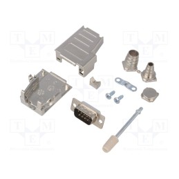 1 pcs x ENCITECH - DSSK09-M-DBP-K - D-Sub, PIN: 9, plug, male, soldering, for cable, black