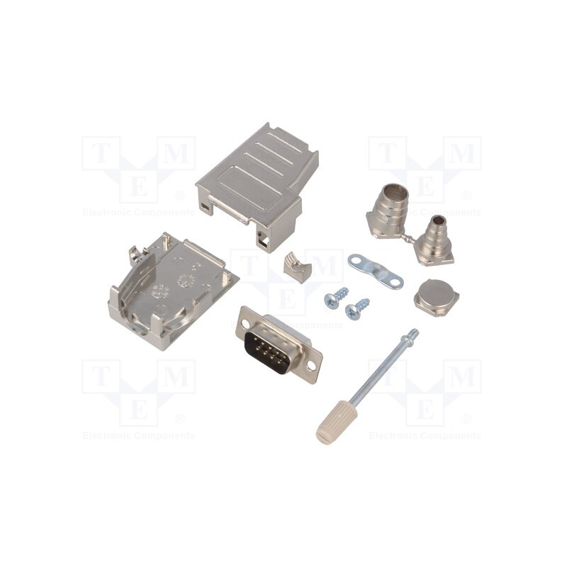 1 pcs x ENCITECH - DSSK09-M-DBP-K - D-Sub, PIN: 9, plug, male, soldering, for cable, black