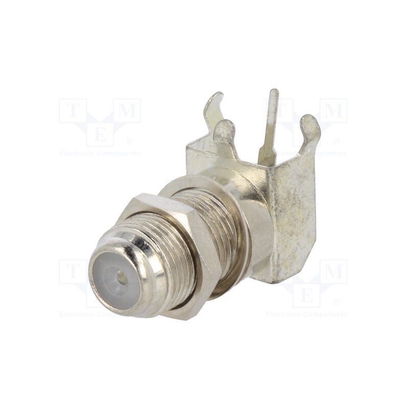 1 pcs x KEYSTONE - 911 - Socket, F, female, angled 90°, THT, on PCBs