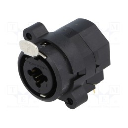 1 pcs x NEUTRIK - NCJ6FI-H - Socket, Jack 6,3mm + XLR, female, angled 90°, THT, 3A, Combo I