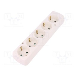 1 pcs x JONEX - 5907570028548 - Connector: AC supply, female, splitter, 2P+PE, 250VAC, 16A, white