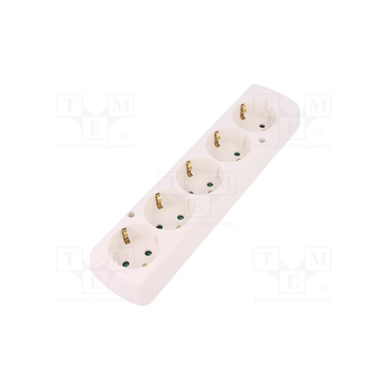 1 pcs x JONEX - 5907570028548 - Connector: AC supply, female, splitter, 2P+PE, 250VAC, 16A, white