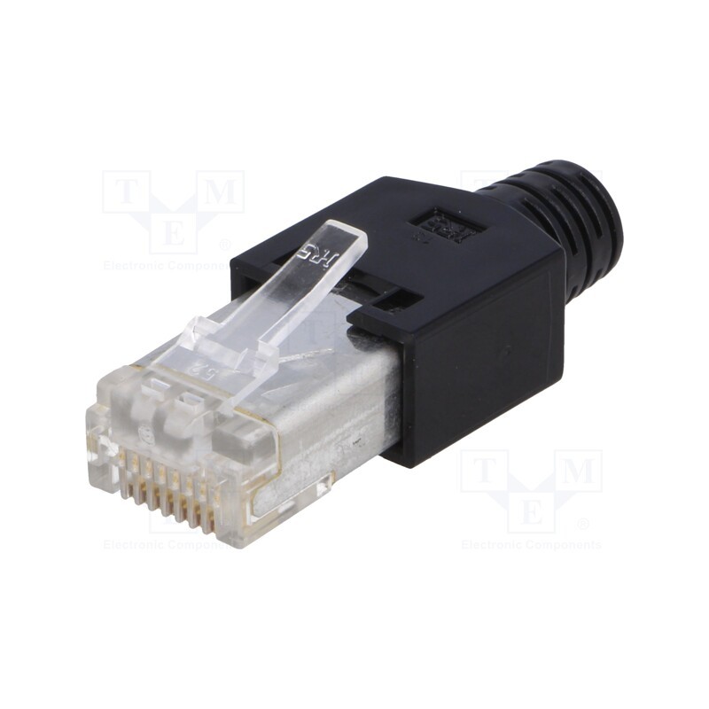 1 pcs x HIROSE - TM11AP-88P(03) - Plug, RJ45, TM11P, PIN: 8, Cat: 3, shielded,with protection, 5mm